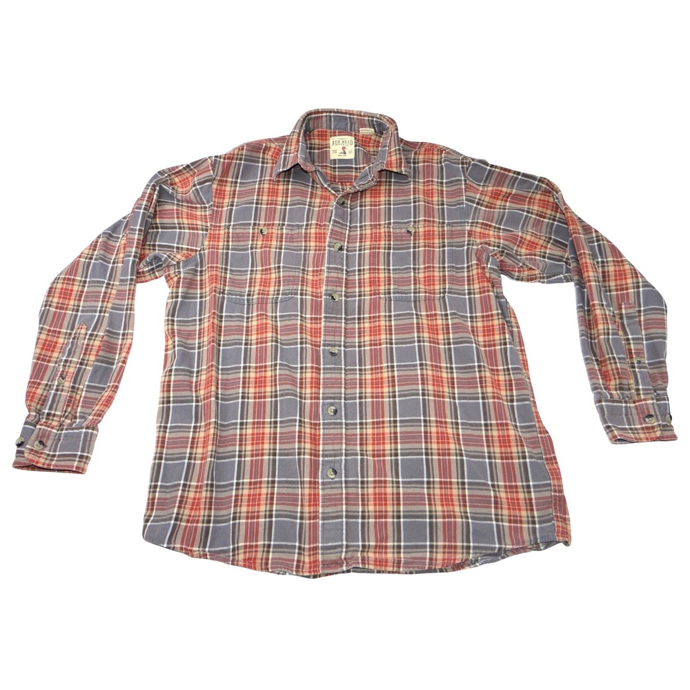 Red Head Brand Co‎ Plaid Flannel Long Sleeve Button Up Shirt Men's Size Large